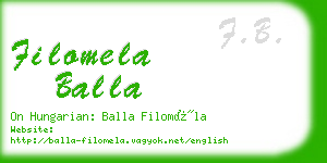 filomela balla business card